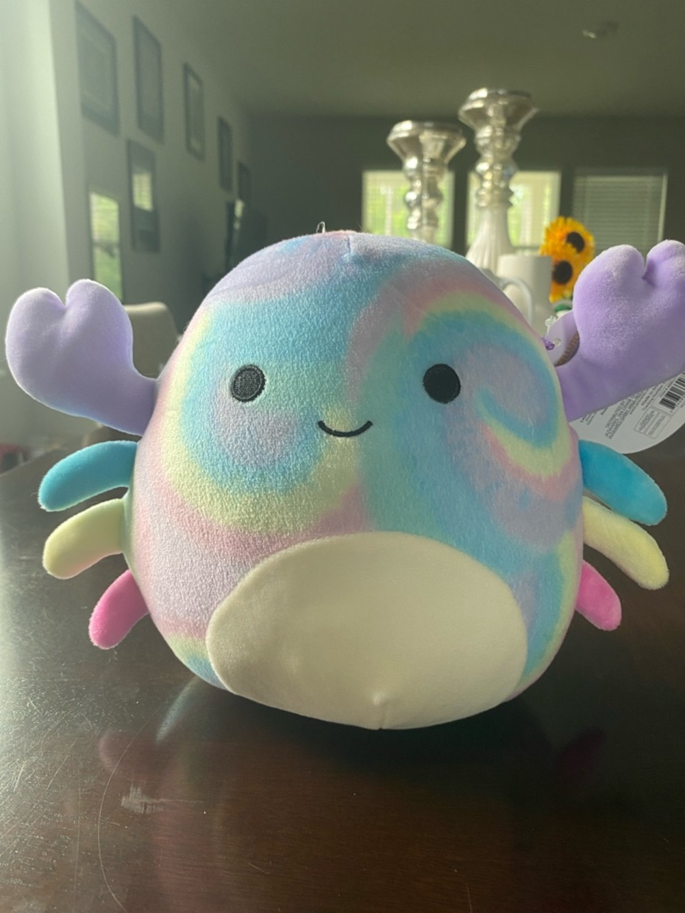 Squishmallows Pastel Rainbow Axolotl Plush - Purple, Blue, Pink, Yellow, Cream